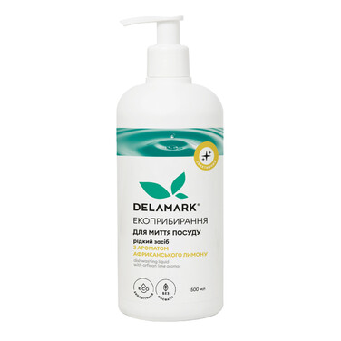 Засіб для миття посуду Delamark з ефірною олією африканського лимона 500 мл Delamark