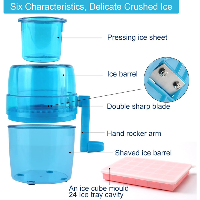 Льодоподрібнювач ручний синій Tosucs