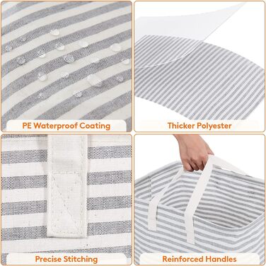 Корзина для сыпучего белья-органайзер с удлиненной ручкой, складной сборщик белья, корзина для хранения белья, портативный сортировщик белья для белья, одежды, одеял, подушек, корзин для белья, серый 75 л серый, 75L