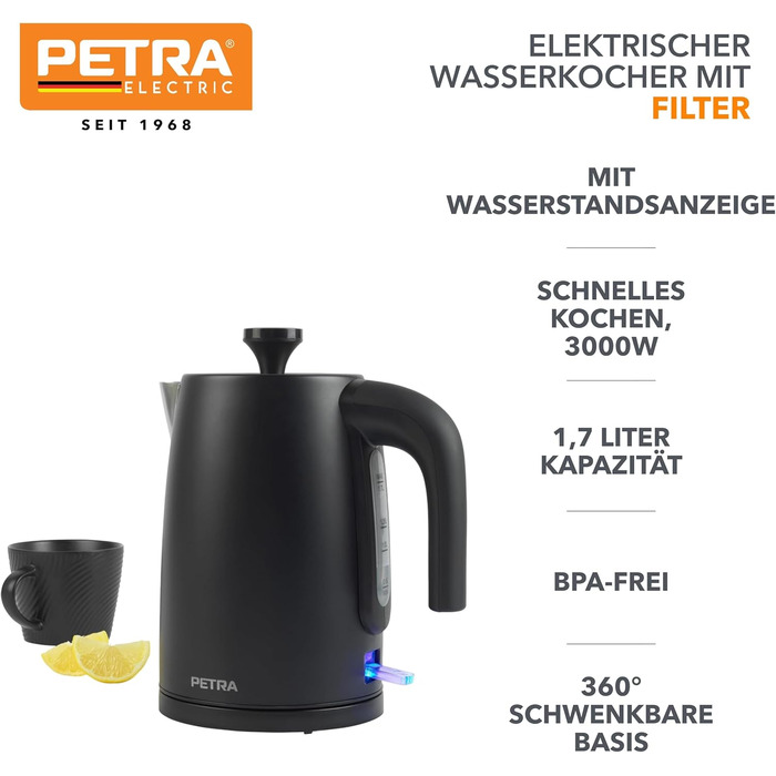 Ручна еспресо-машина Petra з піноутворювачем для молока - сумісна з меленою кавою, італійський насос тиском 15 бар, знімний резервуар для води 1,6 л, в комплекті мірна ложка та портафільтр, 850 Вт, еспресо-машина з нержавіючої сталі PT6137VDE з піноутворю