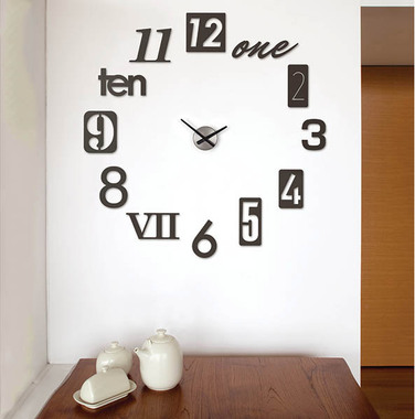 Годинники настінні 81,9х81,9х5 см чорні Nubra Umbra