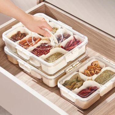 Сервірувальна тарілка для снеків з 8 відділеннями Kepuarm