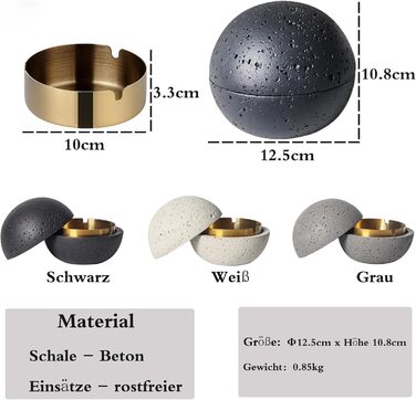 Попільничка 12,5 см білий Cutfouwe