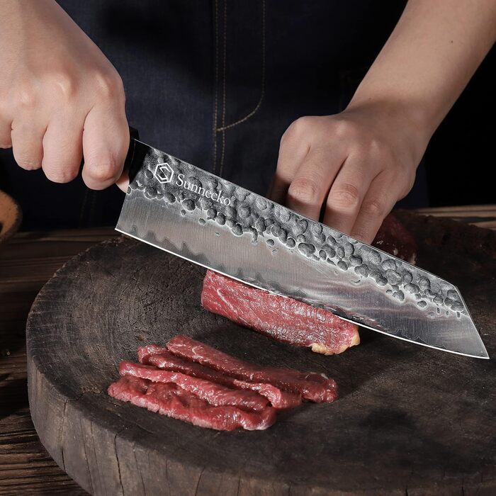 Набір ножів Sunnecko, професійний набір кухонних ножів із 3 предметів - набір ножів шеф-кухаря, набір кухонних гострих ножів, набір ультрагострих ножів шеф-кухаря з ножем кухаря 20 см, ножем для нарізання 17 см і ножем для шкірки 9 см