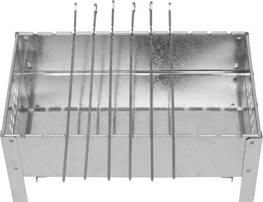 Портативний мангал включаючи 6 шампурів та решітку для гриля Grillpaul