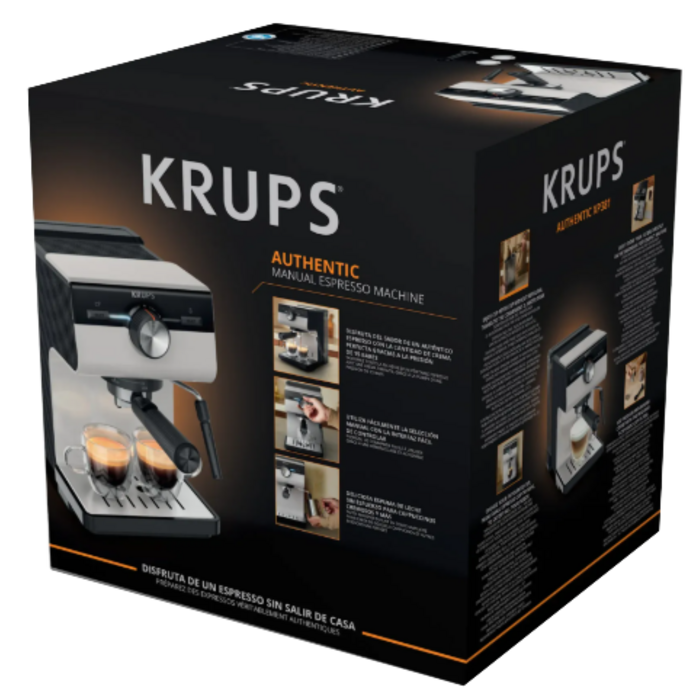Кофеварка эспрессо Krups XP381810 OPIO GREY (7076116)