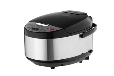 ARDESTO Мультиварка MC-P13, 860Вт, чаша-5л, электронное управл., книга рецептов, нерж. сталь+пластик, серебристо-черная