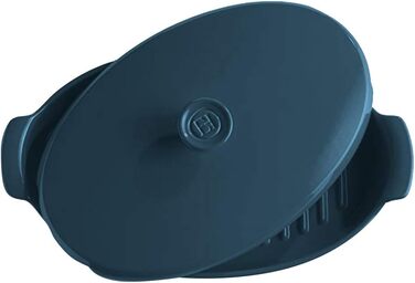 Форма для запікання риби, овальна 42x25х10 см, темно-синя Emile Henry