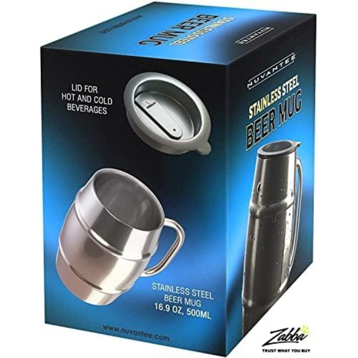 Термокухоль для пива з кришкою 500 мл MOVASEE