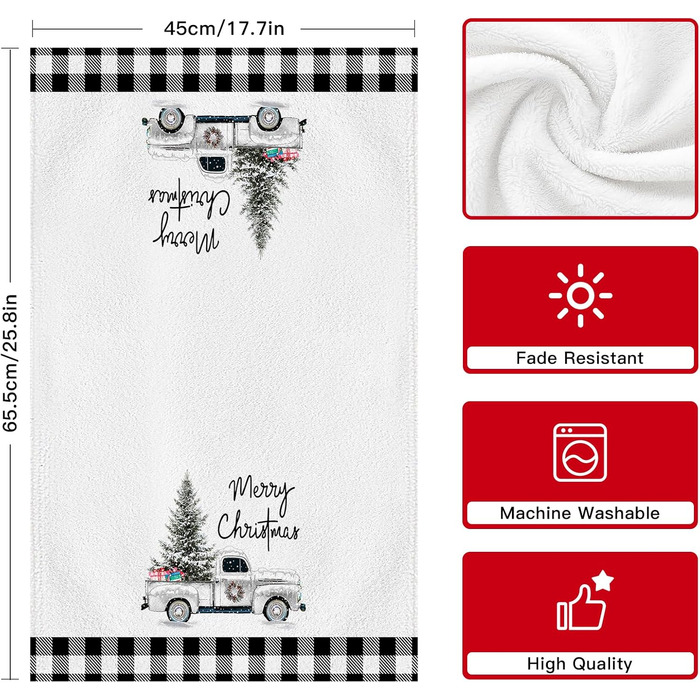 Набір з 4 різдвяних кухонних рушників 45 x 65 см, набір K Ohok