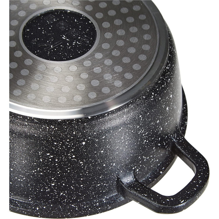 Каструля 2,2 л алюмінієва із скляною кришкою 20 см Kamberg