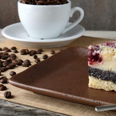 Арена Реактивна порцеляна на 4 особи (тарілка 27 х 16 см, коричнева)