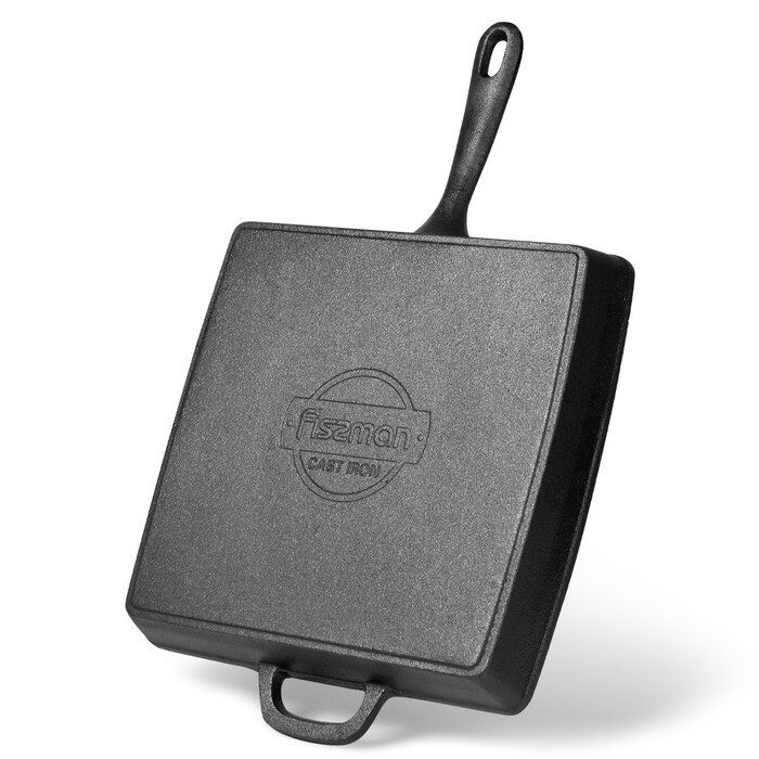 Квадратна пательня-гриль Fissman 28х4,7 см з ручкою (4137)