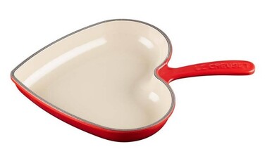 Сервировочная сковорода в форме сердца, красная Heart Le Creuset