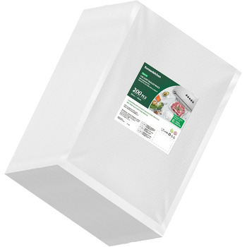 Вакуумні пакети 150 пакетів - 15x25 см (50) 20x30 см (50) 28x40 см (50), для будь-якого розміру. Професійні фольговані пакети для всіх вакуумних пакувальників, вакуумні пакети для харчових продуктів, без BPA, VB3215 (200 пакетів 20x30 см)