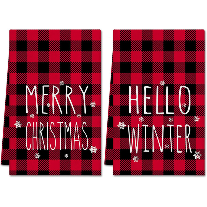 Набір з 2 різдвяних кухонних рушників 45 x 65 см, набір F Ohok