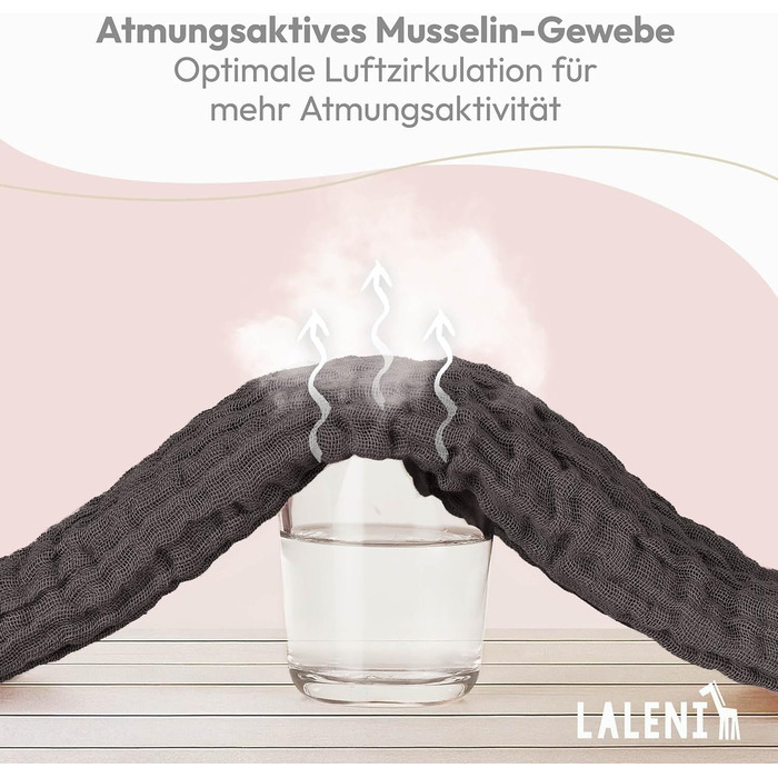 Серветки для відрижки в наборі з 10 шт. з чистої бавовни - Нетоксичні муслінові серветки 70x70 - Абсорбуючі муслінові серветки - Муслінова тканина як мусліновий підгузок, який можна прати - Бежевий (Антрацит, 20 шт. )