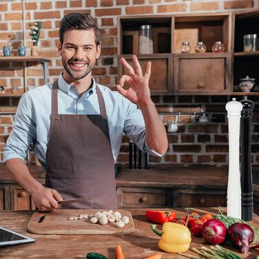 Деревянная мельница для перца и соли 51,5 см черная Relaxdays