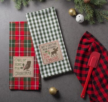 Набор из 3 кухонных полотенец из хлопка 45,7 x 71,1 см, Christmas Holiday DII