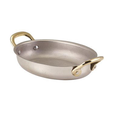 Сковорідка для подачі 16.5*12.5 см, овальна, Stainless Steel, GenWare