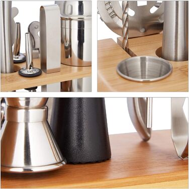 Барний набір для коктейлів, 10 предметів Relaxdays