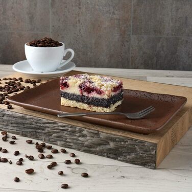 Арена Реактивна порцеляна на 4 особи (тарілка 27 х 16 см, коричнева)