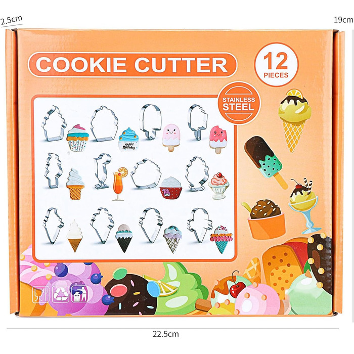 Набір формочок для печива у формі пряникового будиночка, FantasyDay, 10 шт. , формочки для печива з нержавіючої сталі, різдвяні формочки для тематичних тортів, тортів на день народження, сендвічів з фонданним печивом (12 шт. 3)