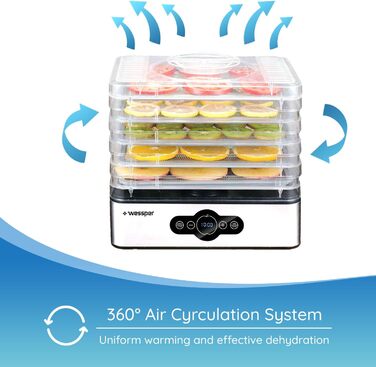 Дегідратор на 5 полиць, 240 Вт Wessper