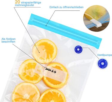 Вакуумні пакети 20 пакетів 26 х 40 см sinzau