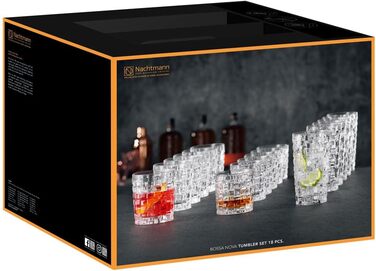 Набір склянок для віскі та лонгдринків, 18 предметів, Bossa Nova Nachtmann