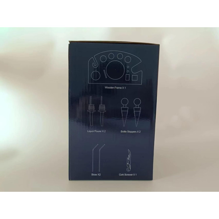 Коктейльний набір, барний набір шейкерів для коктейлів з нержавіючої сталі із 12 предметів з дерев'яною підставкою, шейкер 750 мл  (13 шт. ) AYAOQIANG