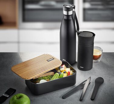 Термобутылка для напитков 500 мл, черная Olimpio Gefu