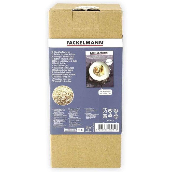 Барабанна терка, нержавіюча сталь 21 x 10,5 x 10 см Fackelmann