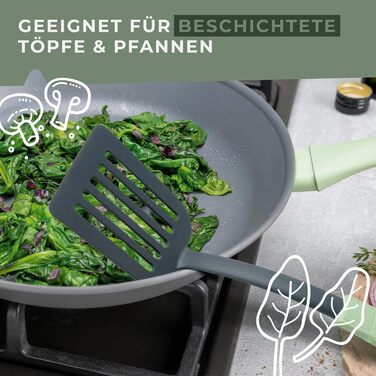 Лопатка із щілинами 33,5 см сіро-зелена Ecolution Fackelmann