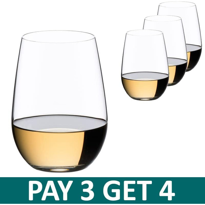 Набор бокалов без ножки для белого вина 0,37 л, 4 предметов, O Wine Tumbler Riedel