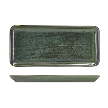 Блюдо прямоугольное 31*14 см, зеленое, Terra Porcelain Aqua Green, GenWare