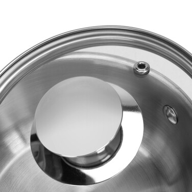 Кастрюля Fissman GULLIVER 14x7 см 1,1л со вставкой-пароваркой 14x6,5см и стеклянной крышкой нержавеющая сталь (5428)