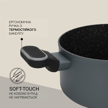 Каструля зі скляною кришкою 20 см 3 л LAURA Fissman