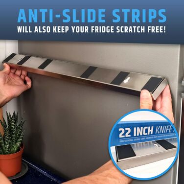 Преміальний 61-сантиметровий магнітно-смуговий ніж для стіни HMmagnets