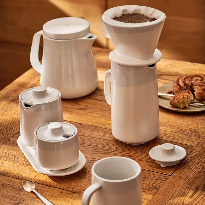 Кавник 700 мл, з фільтром для ручного заварювання, керамічний, білий Tchibo