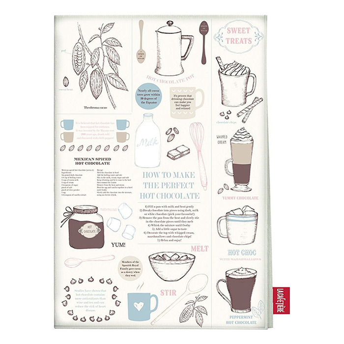 Полотенце кухонное CreativeTops Chocolate Facts, 100% хлопок