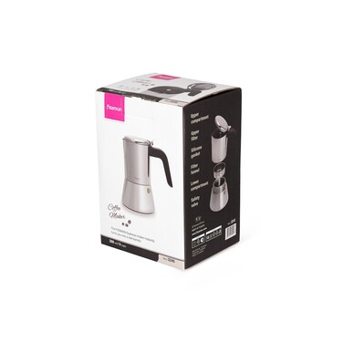 Гейзерна кавоварка Fissman на 6 порцій / 300 мл нержавіюча сталь (3245)