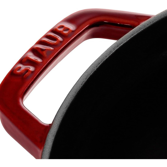 Чавунна жаровня/кокотниця STAUB, кругла 8,35 л, функція Ароматичний дощ для оптимального зволоження, для всіх типів варильних поверхонь, включаючи індукційні та духові шафи, (Гренадін, 26 см)