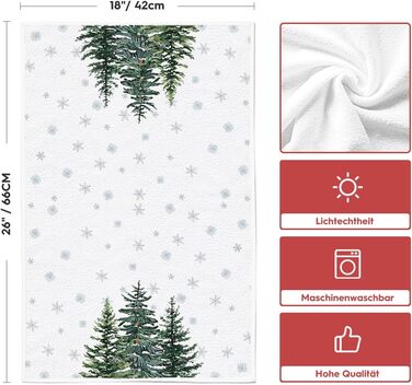 Набір з 2 кухонних рушників, сезонна прикраса Hello Winter, 42x65 см Artoid Mode