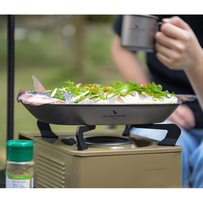 Титанова сковорода для кемпінгу Boundless Voyage Ti1114T