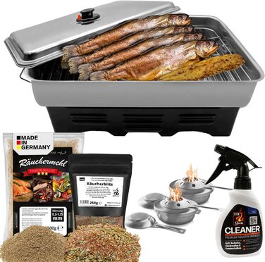 Набір настільних коптильень з нержавіючої сталі з аксесуарами Vialex