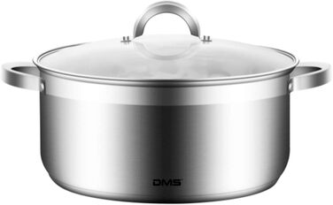Набір каструль з нержавіючої сталі зі скляними кришками, 11 предметів DMS