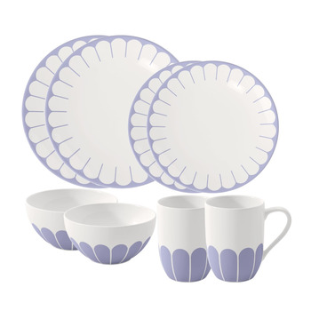 Набір столового посуду на 2 персони, 8 предметів, синій Fleur Villeroy & Boch