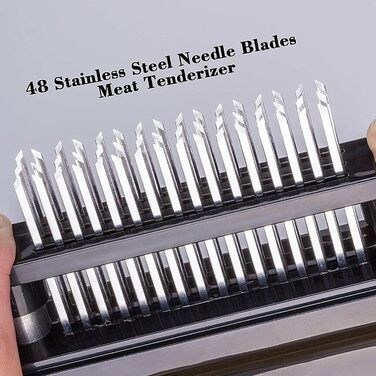 Прес для м'яса з нержавіючої сталі з 48 лезами чорний Leikurvo