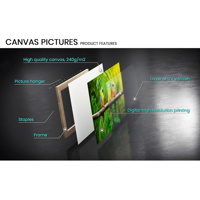 Картина на полотні з келихом вина 160 x 50 см ARTTOR